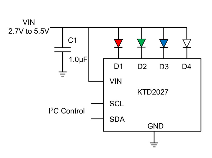 4-Channel RGBW LED Driver with I2C Control | Kinetic Technologies